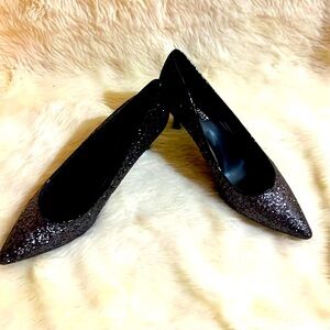 Nine West Black sparkly high heels, size 10